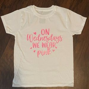 On Wednesday’s we wear pink handmade youth Medium/6T t-shirt.